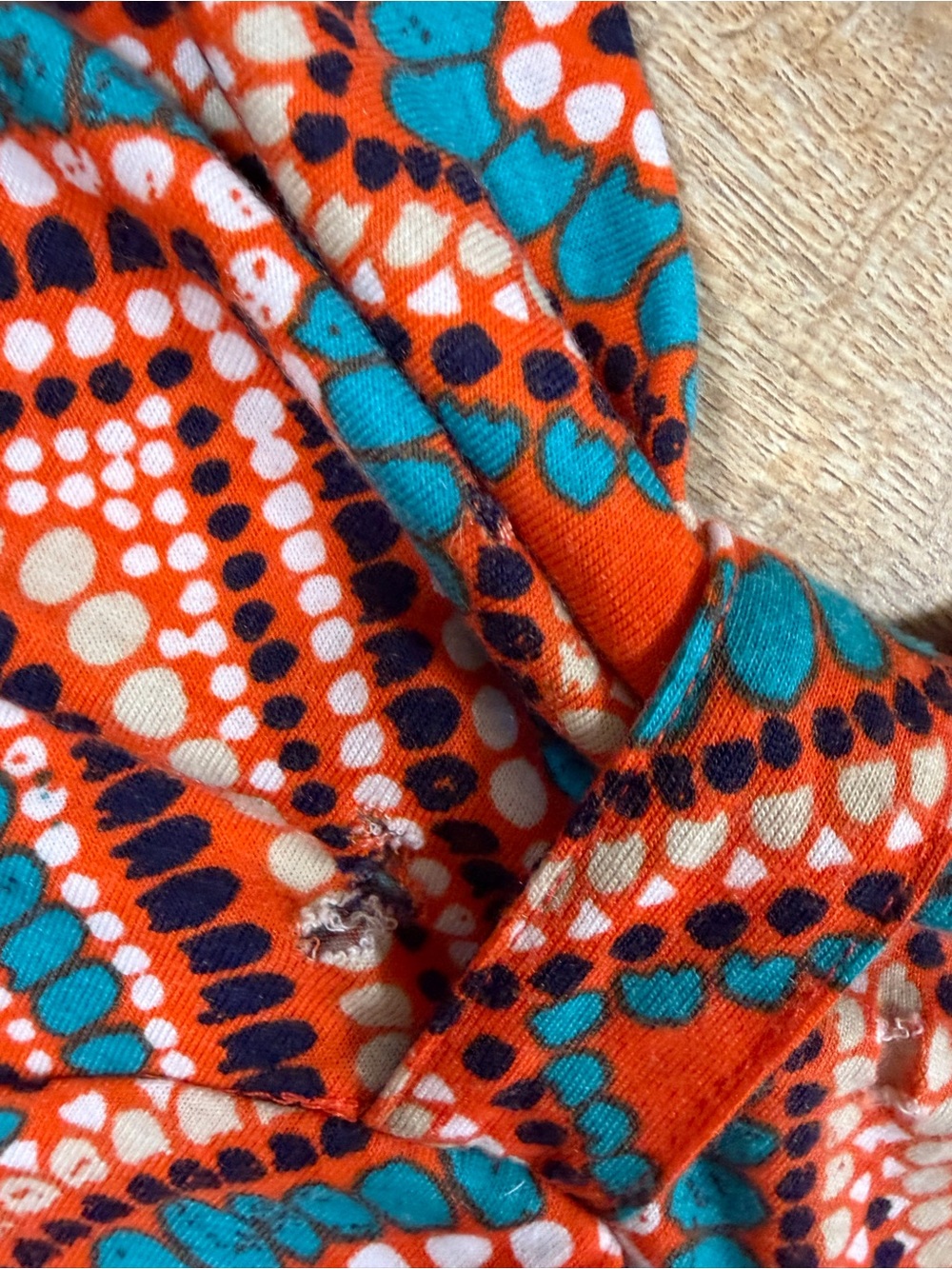 Miss Tina Orange Geometric Maxi Skirt with Teal Accents - Picture 2 of 6